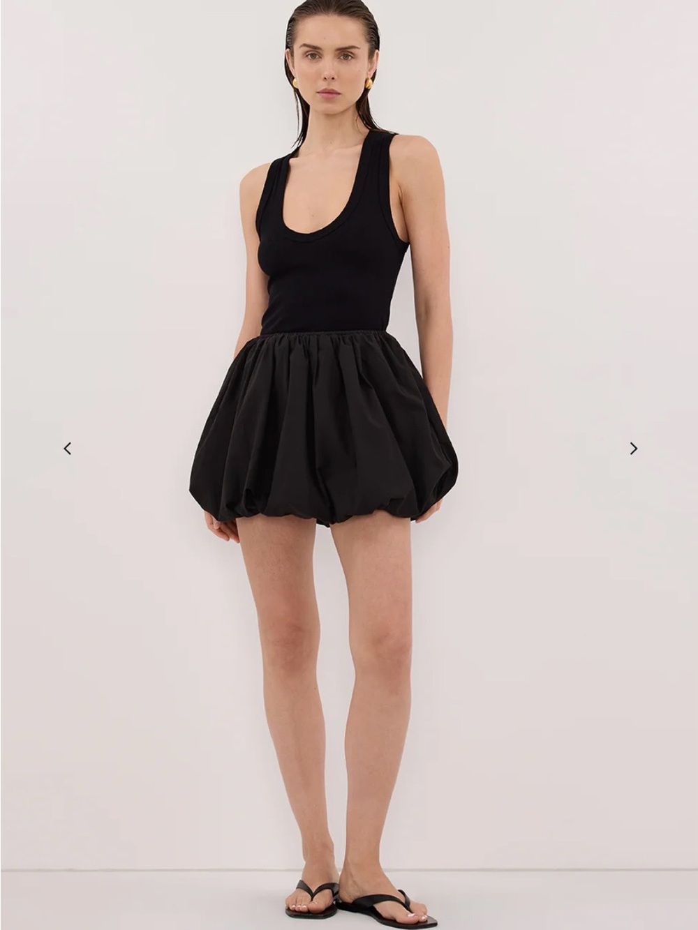NWT Dissh Stevie Black Bubble Mini Skirt